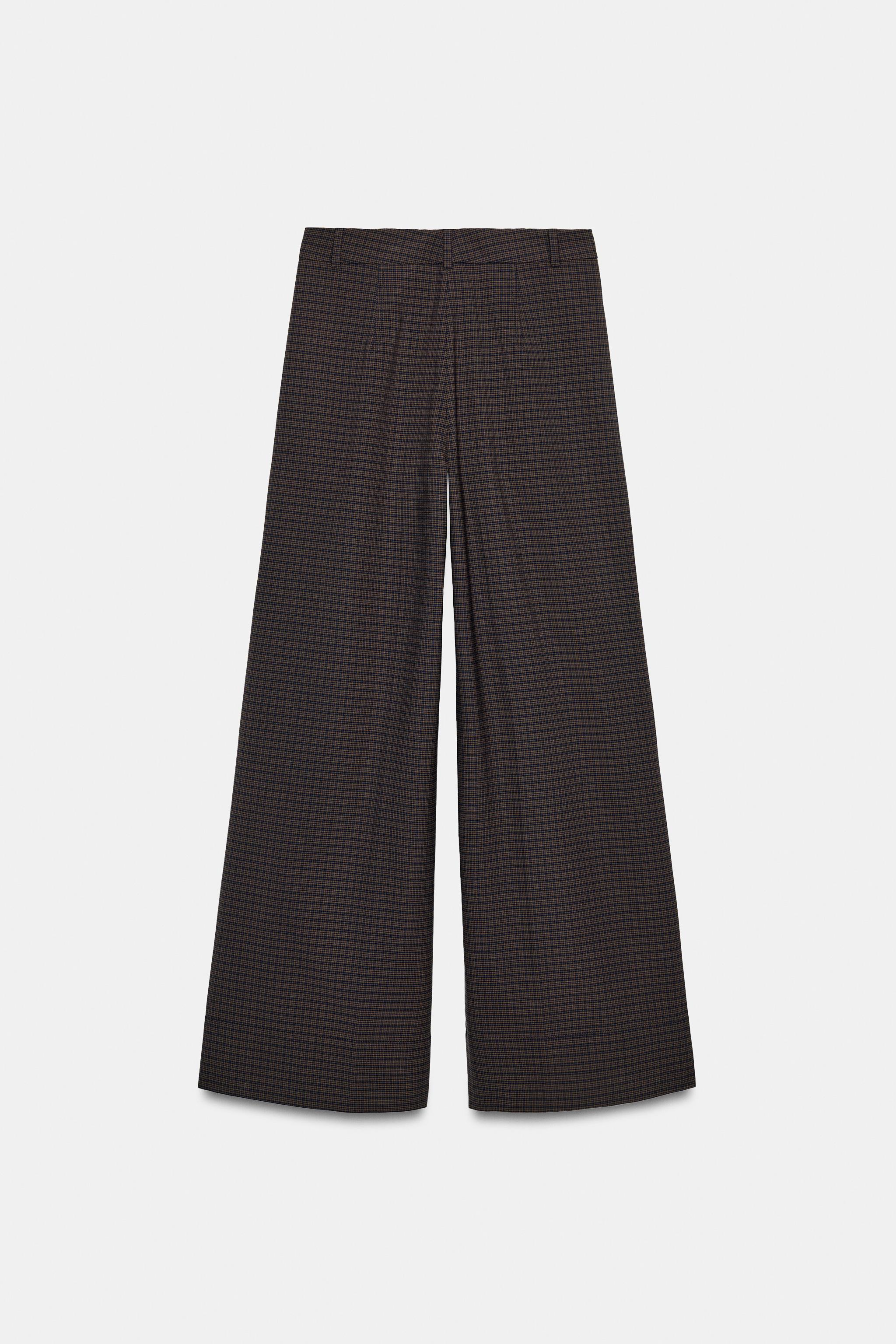 PLAID PLEATED PANTS ZW COLLECTION
